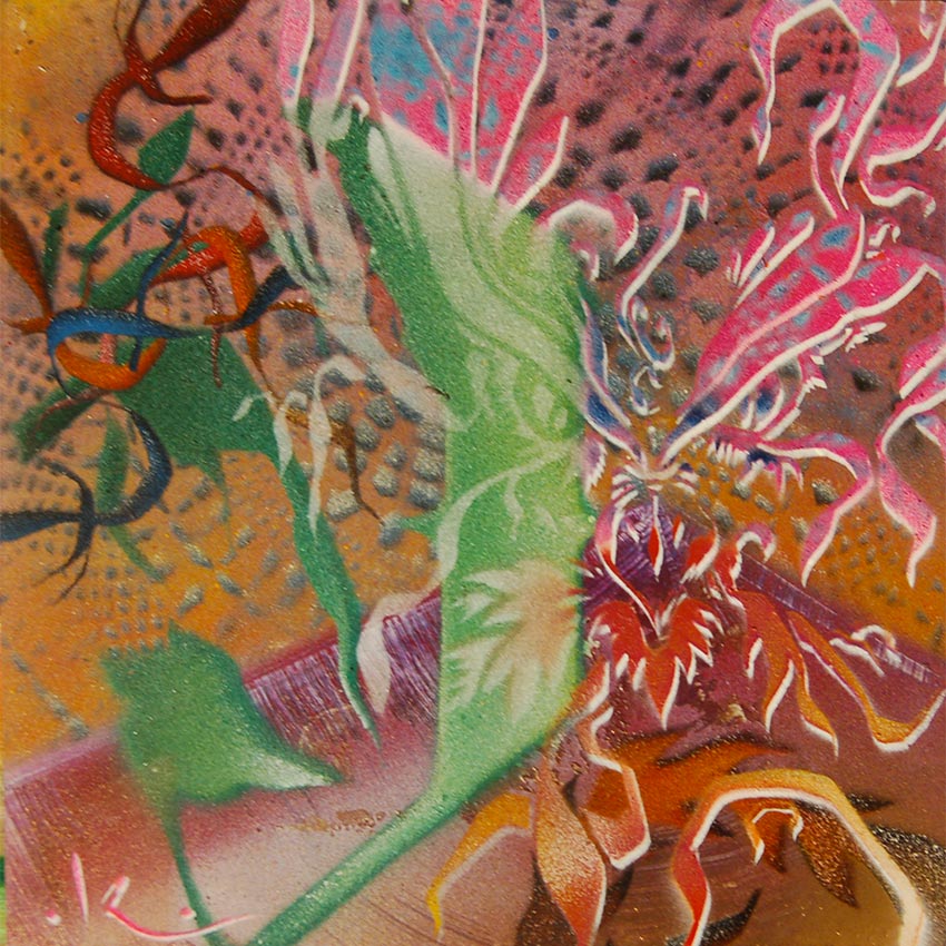 hibou égyptien - Spray et pochoirs sur papier - poasson artiste peintre