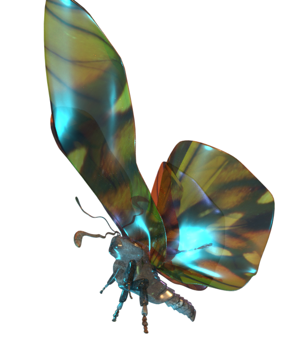 Papillon réalisé en 3D sur Blender