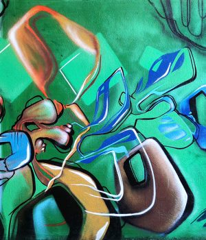 La jungle - Spray sur Mur - Marseille - poasson artiste peintre